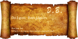 Dolgos Benjámin névjegykártya