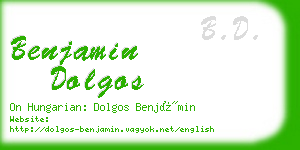 benjamin dolgos business card